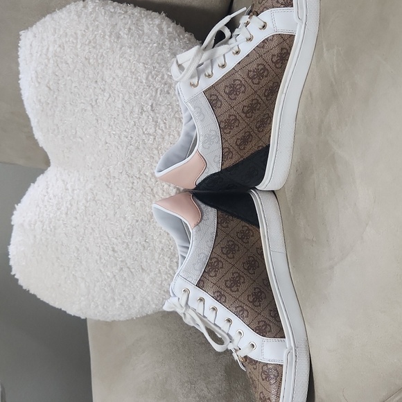 Guess Faster Wedge Sneaker Brown Multi - Picture 3 of 9